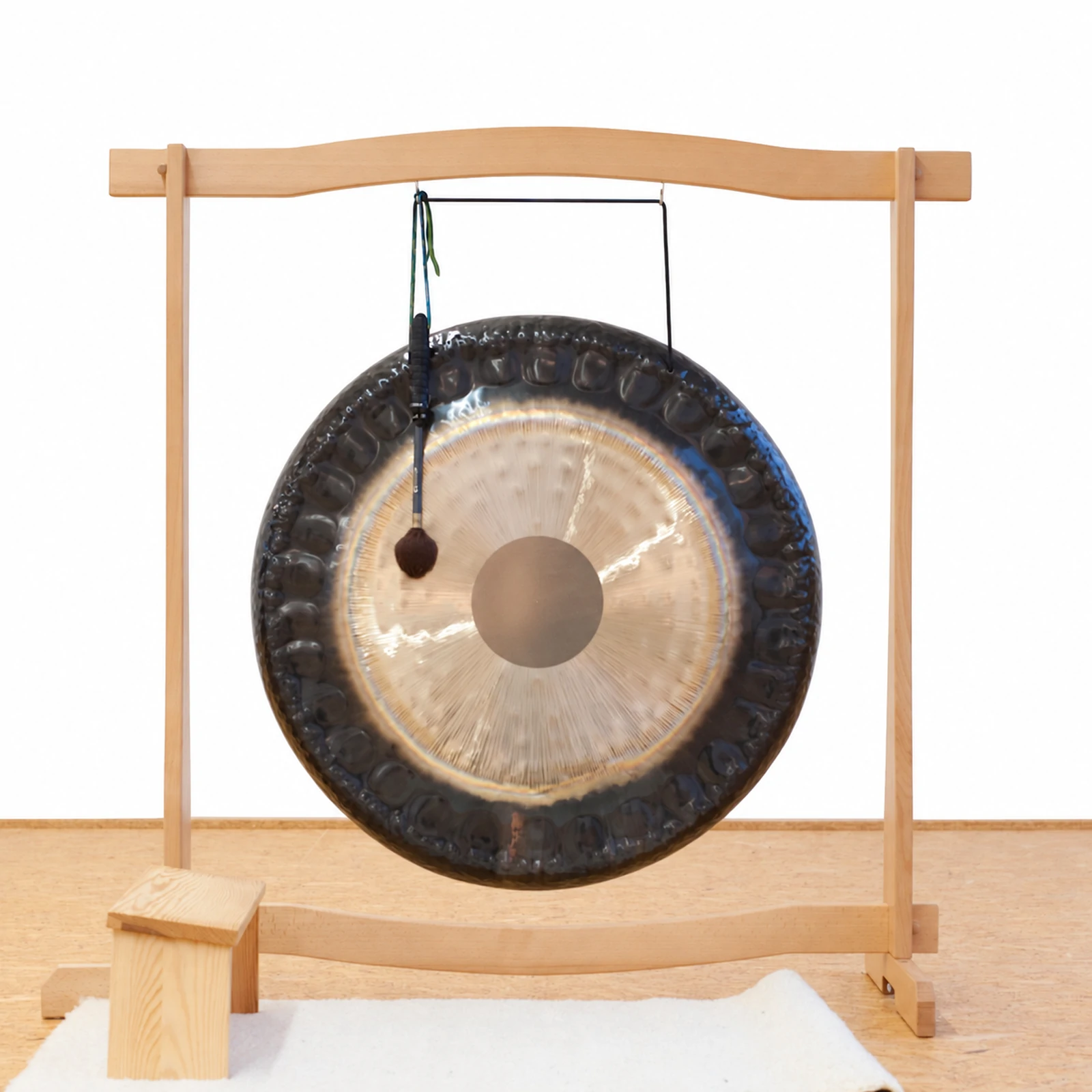 Gongständer Holz Knickfuß